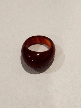 Carved Rock/Resin Ring Size 10 – Statement Artisan Jewelry